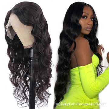 100% natural virgin human hair wigs for black women body wave 13x4 transparent T part lace front wigs human hair brazilian wigs